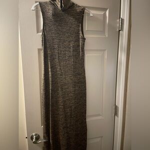 Sweater sleeveless midi sweater dress